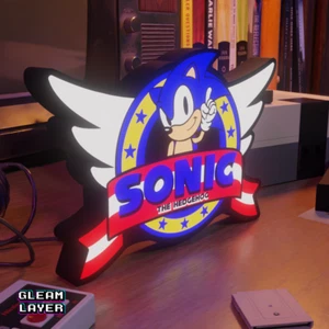 Sonic The hedgehog Led Retro Gaming Light RGB Sign - Picture 1 of 5