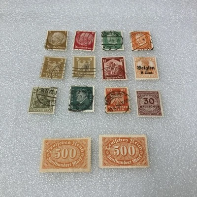 14 USED/HR/few MNH Deutsches Reich/Germany Stamps; 1920- 1945; $1 Ships. DEAL! - Image 1 of 4