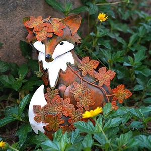 Fox Garden Statue Weatherproof Outdoor Decoration for Easter - Picture 1 of 7