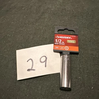 Husky 1/2" SAE Deep Socket 1/4" Drive 6 Point H4D6PDP12 - Image 1 of 3