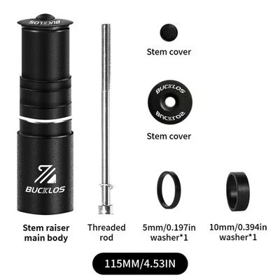 90 mm 17 grados 31,8 mm 1-1/8" BMX MTB bicicleta de carretera manillar potencia 28,6 mm elevador de horquilla Foto 1 de 4