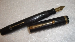 Vtg HTF 1920's Sheaffer Lifetime Fountain Pen T8C? BLack Chased Rubber 14K Nib - Picture 1 of 18