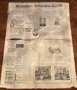 1902 Germantown Independent Gazette Newspaper Vol. XX. No. 16 Philadelphia, Pa. - Picture 1 of 8
