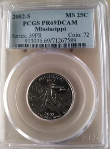 2002 S PCGS PR69DCAM Mississippi Proof State Quarter - Picture 1 of 4