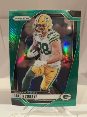 2024 Prizm luke musgrave green retail football card #105 packers - Image 1 of 2
