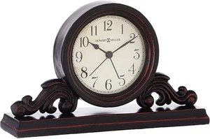 Howard Miller Bishop Table Clock - Vintage Quartz Movement with Wooden and Metal - Picture 1 of 3