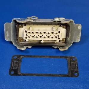 HARTING HAN 16 E-F 16-Pin Rectangular Industrial Connector Insert 15A 500V with - Picture 1 of 6