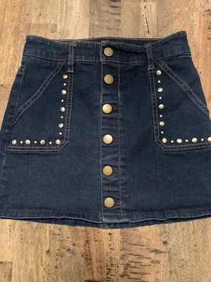 JUSTICE Girls Stretch Denim Skort Size 10 - Image 1 of 3