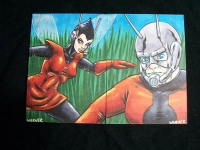 2020 Marvel Masterpieces 2-panel Sketch card puzzle 1/1 - Image 1 of 4