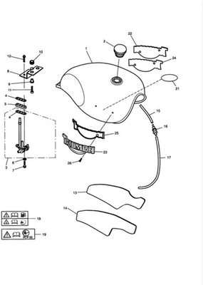Manguera de combustible 98-01 Triumph Legend TT T3620278 Foto 1 de 4