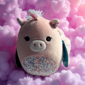 Neu mit Etikett Claires Squishmallow Mikah das Einhorn Blumendruck 5 Zoll - Bild 1 von 3