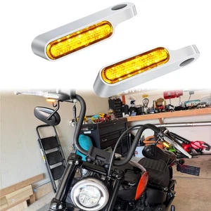 Luces intermitentes LED de señal de giro para manillar de motocicleta para Harley - Imagen 1 de 16