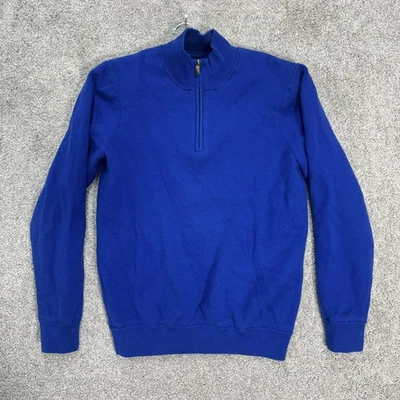 Vineyard Vines Mens Merino Wool Blend Quarter Zip Pullover Sweater Blue - Image 1 of 4