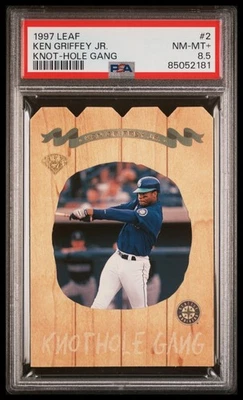 1997 Leaf Baseball Ken Griffey Jr. #2 Knothole Gang /5000 PSA 8.5 - Image 1 of 2