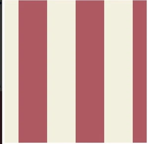 Norwall Simply Stripes 2 SY33915 2.5" Tent Stripe Wallpaper Beige, Red - Picture 1 of 1
