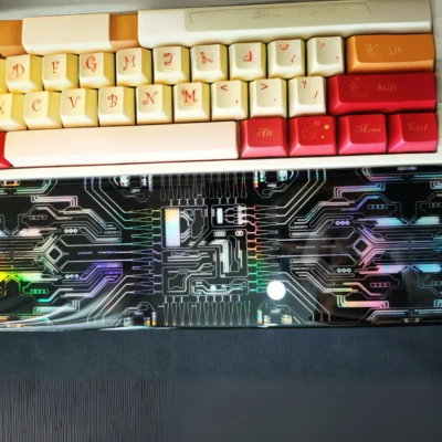 Retro Neon Resin Wrist Rest For KeyboardCyberboard - Image 1 of 4