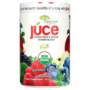 Terra Kai Organics Juce Fruit and Veg. Blend Drink, Garden Berry 12.2 oz -3 Pack - Picture 1 of 4
