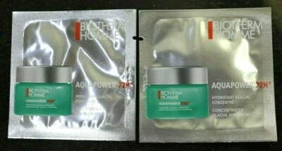 2 Biotherm Homme Aquapower 72H* Concentrated Glacial Hydrator. Sample: 2 x 1ml - Image 1 of 3