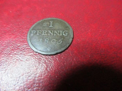 German States - Frankfurt - 1805 Anunver I Pfenig - Image 1 of 2
