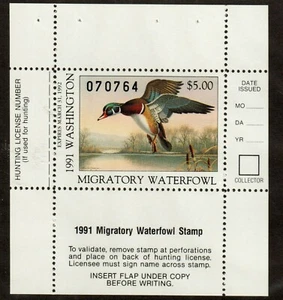Washington WA06 WA6 1991 Wood Duck MNH shipping in the USA! - Picture 1 of 1