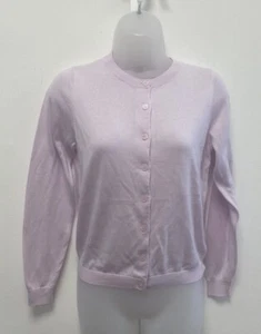 NUEVO Joules UK6 Eu34 US2 lila (rosa) 'Skye' 100% algodón manga larga cárdigan - Imagen 1 de 9