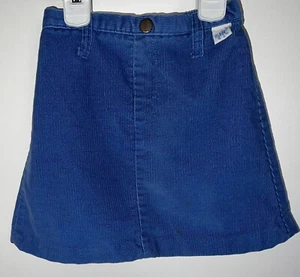 Vintage 1970’s Garanimals Girls Blue Corduroy Skirt Size 5 Zebra Tag - Picture 1 of 5