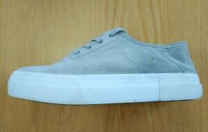 Vince Women's Platform Sneakers Sz 9.5M Gray White Slip On Shoes Suede *READ* 