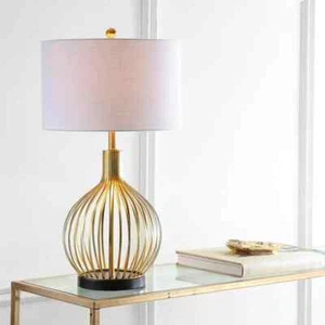 JONATHAN Y Baird 29.5 in. Gold Leaf LED Metal Table Lamp - Picture 1 of 8
