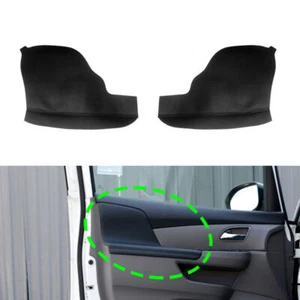 2x Cubierta de reposabrazos de panel de puerta delantera de cuero negro para Honda Odyssey 2011-2017 - Imagen 1 de 8