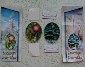 Satz Fensterbilder "Weihnachten 2000" mit beiden verschiedenen BPZ - Picture 1 of 1