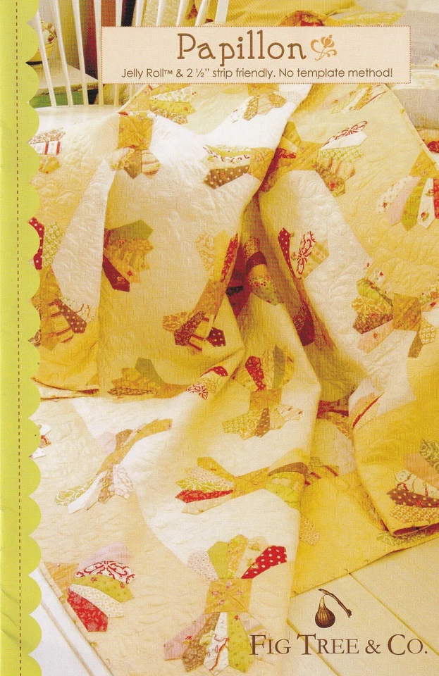 Fig Tree Quilt Pattern - Papillon  Finished Size 59 1/2" x 68" New! - Image 1 of 1
