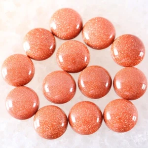 Wholesale 30pcs 16mm Natural Gold Sand Stone Round CAB CABOCHON Jewelry No Holes - Picture 1 of 8