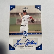 2015 Leaf Perfect Game National Showcase Blue /30 Greer Holston #PG-GH2 Auto