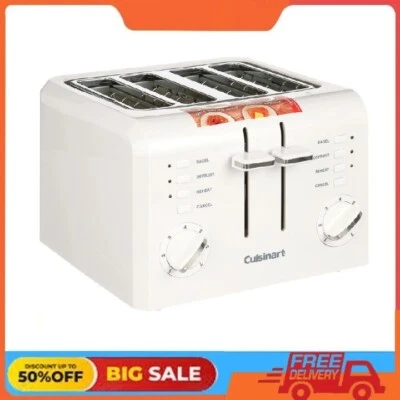 Tostadoras Cuisinart Tostadora de plástico compacta de 4 rebanadas, nuevas, CPT-142P1 Foto 1 de 4