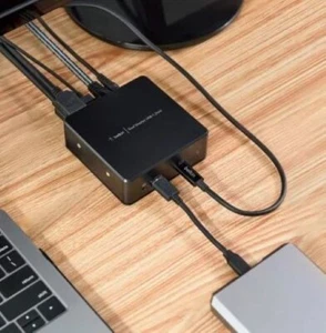 Nueva estación de acoplamiento Belkin USB-C de doble pantalla - negra (INC002ttBK) - Imagen 1 de 3