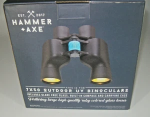 BINOCULARS Outdoor UV High Power W/ Case Built in Compass New In Box glare free - Picture 1 of 3