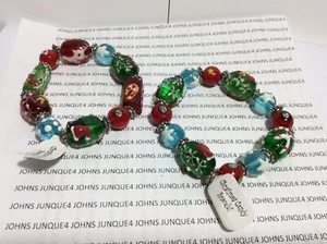 PULSERAS CARAMELO NAVIDAD.JUEGO DE 2 Nuevas con Etiquetas ELASTIZADAS MULTICOLORES Gran Regalo - Imagen 1 de 5