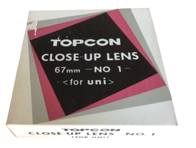 Topcon® Brand Japan 67mm Screw in No.1 Close Up Lens Genuine New Old Stock - Image 1 of 3