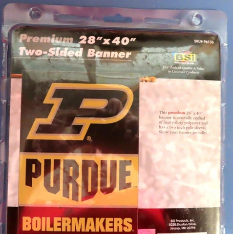Purdue Boilermakers 28" x 40" 2 sided Banner  Purdue University Cover
