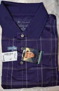 JoS. CAMISA HOMBRE A.BANK LEADBETTER GOLF PÚRPURA TELA SECADO RÁPIDO M - Imagen 1 de 4