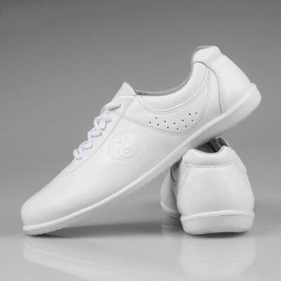 Sapatos de couro genuíno chateado Kung Fu Tai Chi sapatos de arte marcial Wushu Sport - Imagem 1 de 4