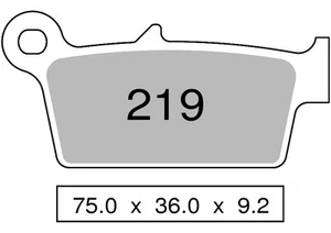 NISSIN 2P-219 ST PASTIGLIE FRENO POSTERIORI BRAKE PADS GAS GAS FSE 400 SM 2007 - Photo 1/1