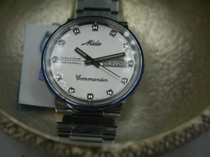 MIDO Commander OCEAN STAR datoday Chronometer Automatic Vintage Watch 1980's NEW - Picture 1 of 12
