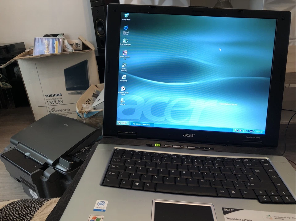 Acer Windows XP Intel Celeron M PC Working, *ethernet Only* - Image 1 of 2