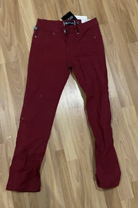 BNWT Akademiks Boys Pants Jeans Burgundy size 10 - Picture 1 of 3
