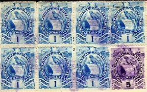 GUATEMALA Cover QUETZAL BIRDS BLOCK Franking Violet Octagon USA 1894 F260b - Picture 1 of 12