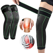 Knit Nylon Knee Brace Support Compression Sleeves Sport Joint Injury Pain Relief