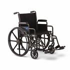 Medline Durable Steel Wheelchair with Flip-Back Desk-Length Arms