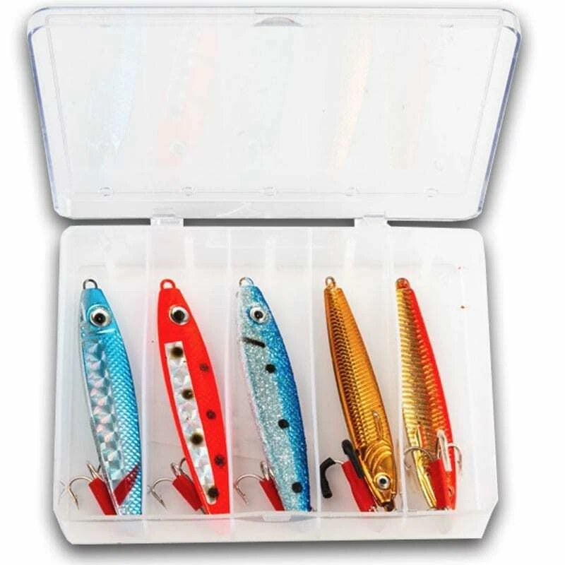 FLADEN Pilker Set Inhalt 5 Stück Zocker Pilker 18-30g Köderset Pilker-Set - Bild 1 von 1