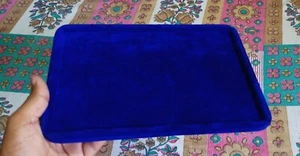 Diamant Display Samt Tablett blau Aufbewahrung Edelstein Schmuck Halter Edelsteine Tablett 7x10 Zoll - Bild 1 von 8